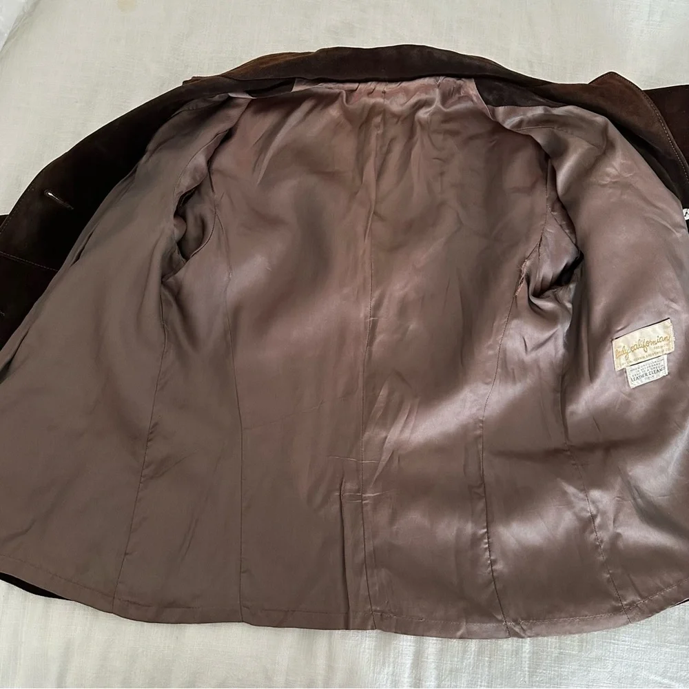 Vintage 60s Lady Californian Brown Suede Western Jacket - Picture 13 of 14